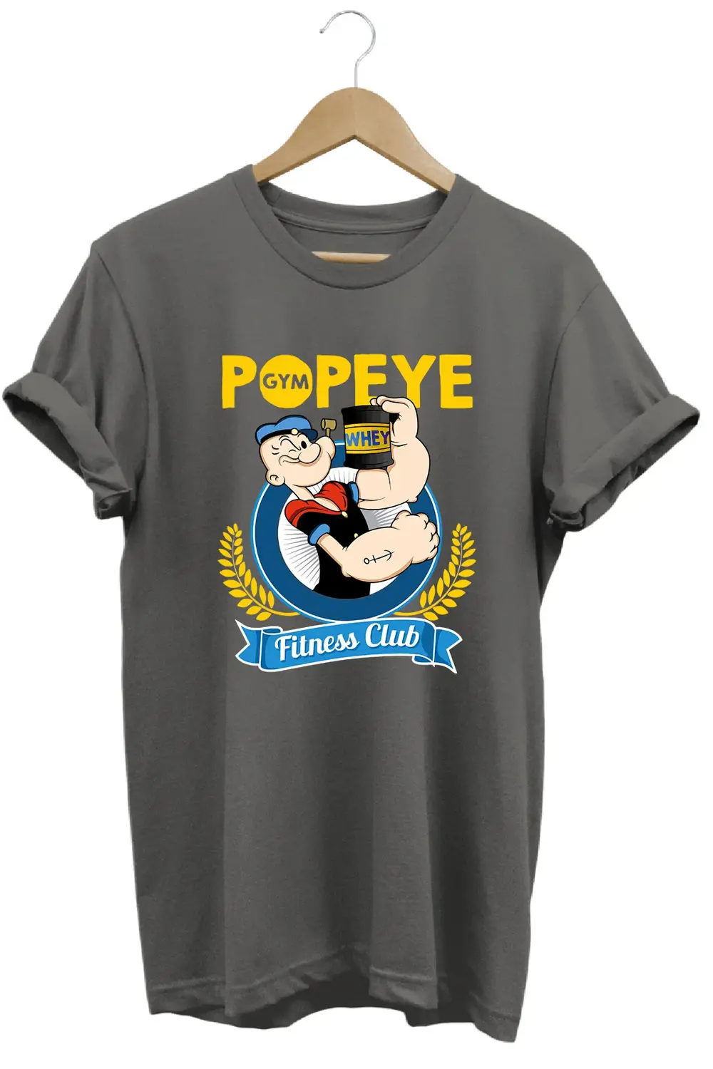 Temel Reis (POPEYE) Gym Baskılı%100 Pamuk T-shirt Regular Beden T