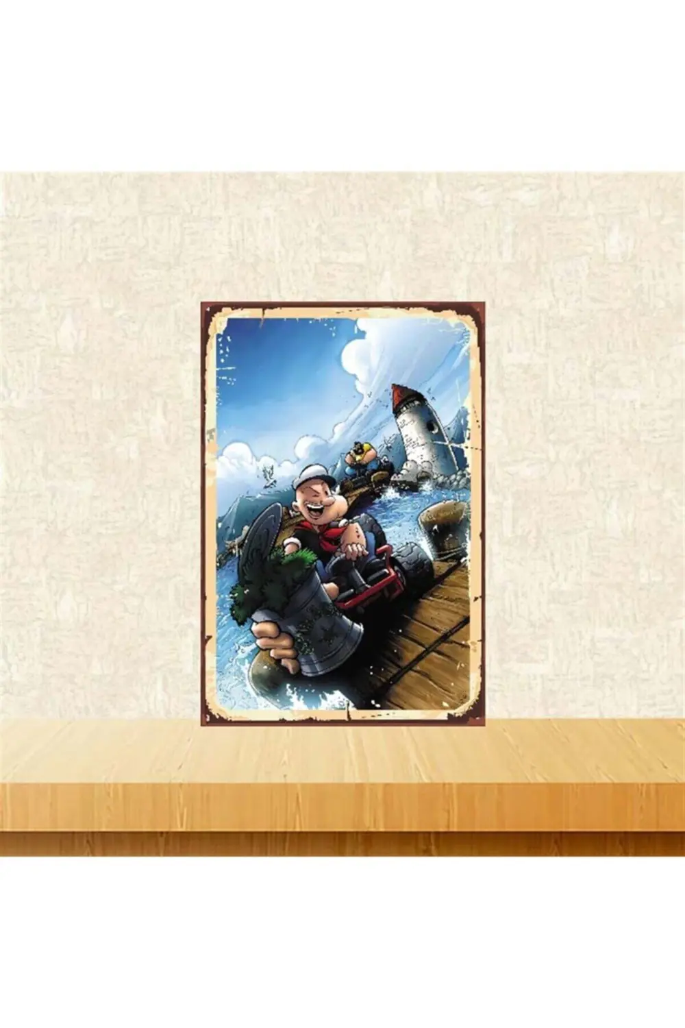 Temel Reis Tasarımlı 20-30 cm Retro Ahşap Poster