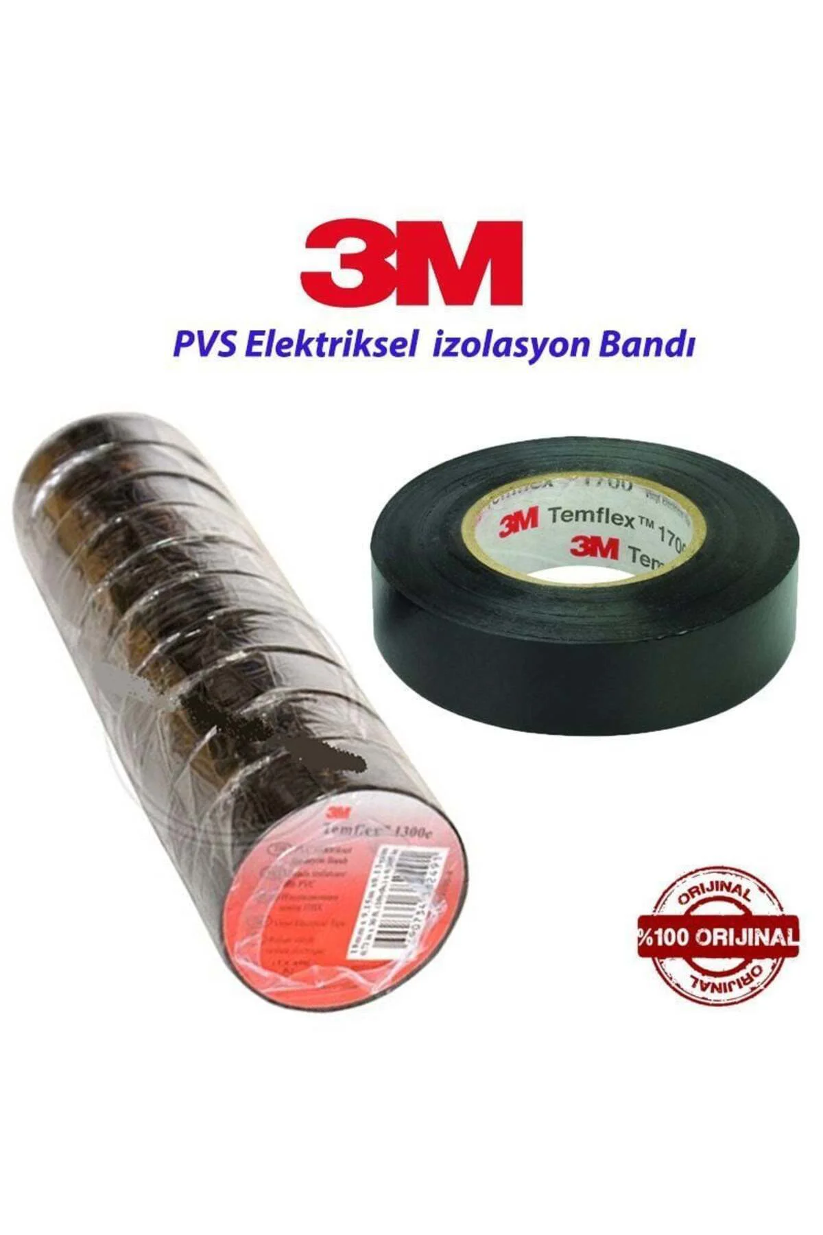 Temflex 1300 Cpvc Bant Elektrik Izole Bandı 10 Lu