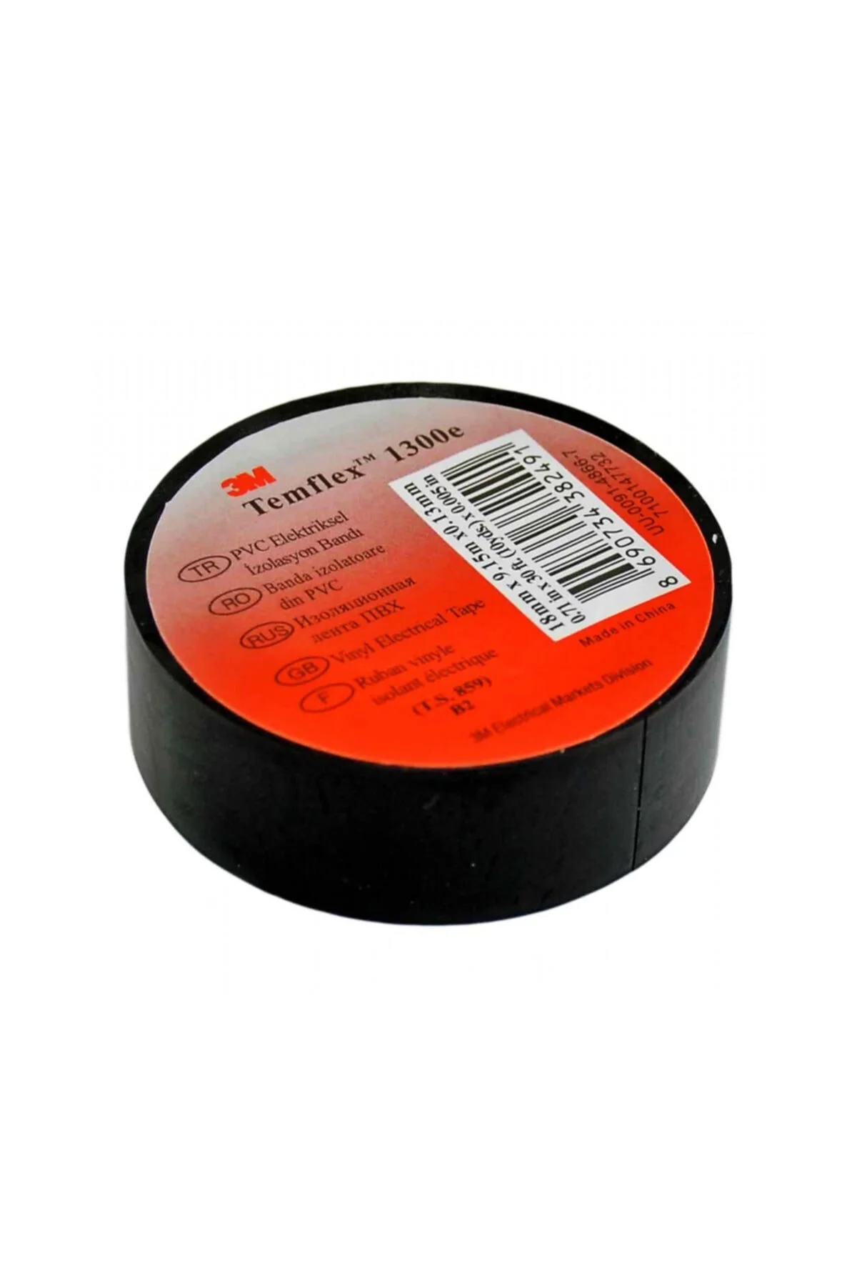 Temflex 1300e Pvc Bant (0,1m) Siyah 10'lu Paket