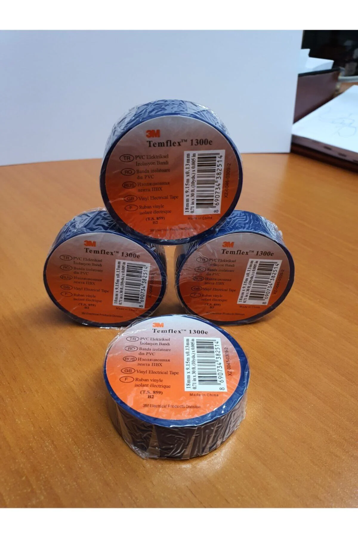 Temflex 1300e Pvc Elektrik Bandı - Mavi - 18 Mm X 9,15 M ( 10 'lu