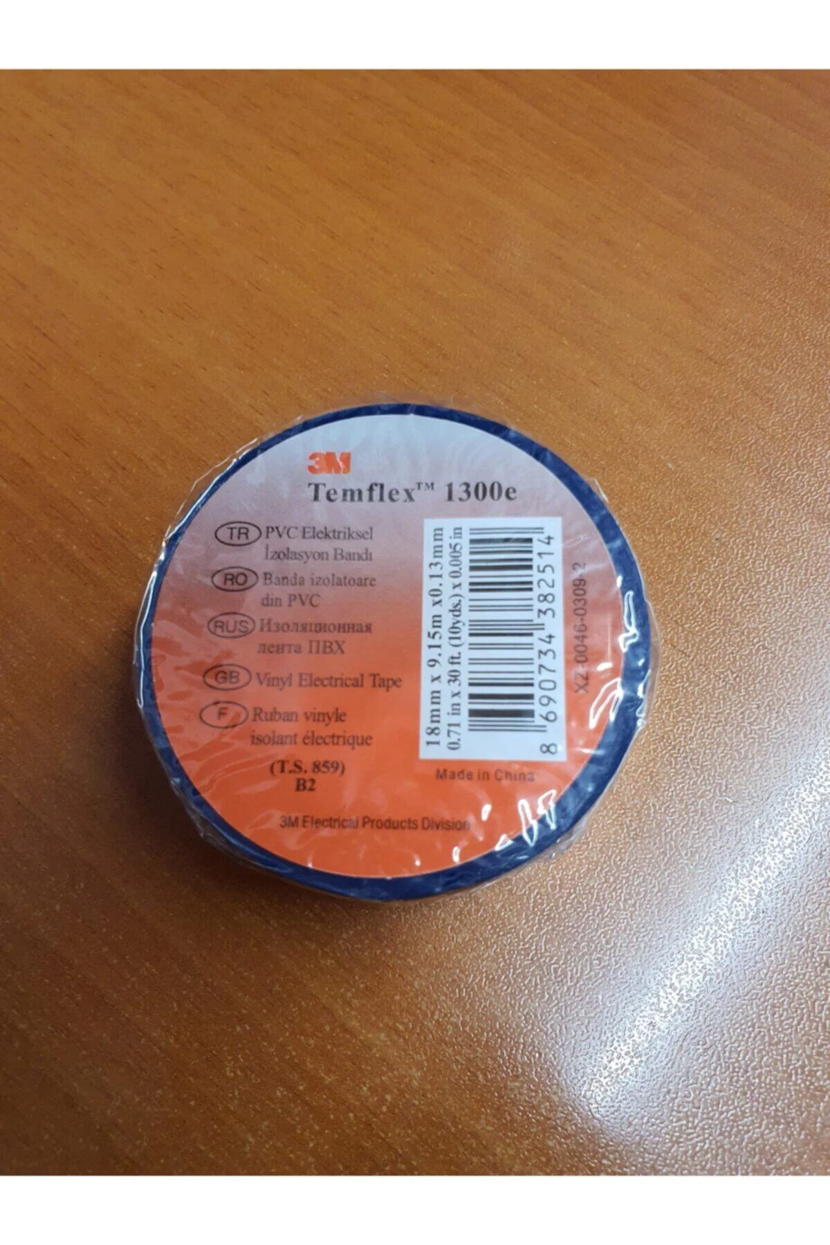 Temflex 1300e Pvc Elektrik Bandı - Mavi - 18 Mm X 9,15 M ( 10 'lu
