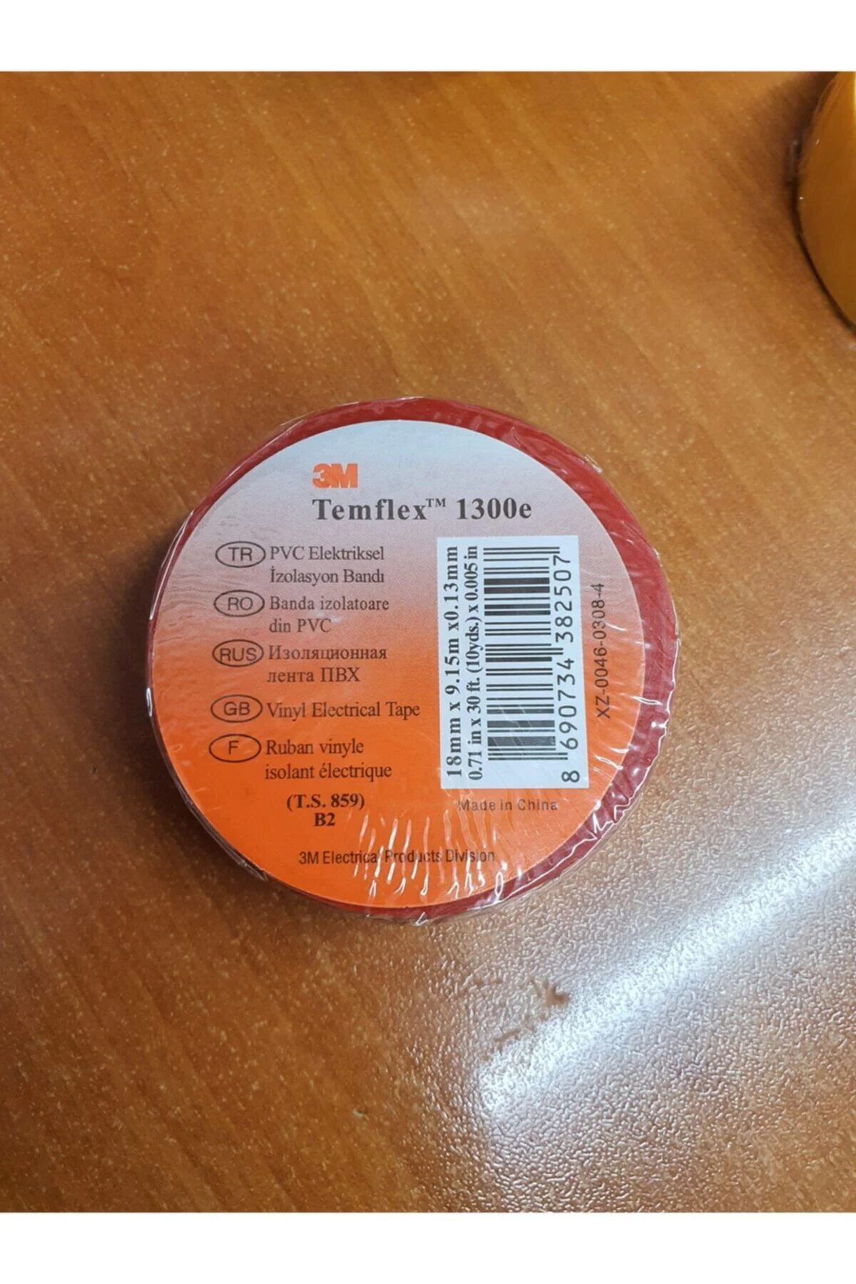 Temflex 1300e Pvc Elektrik Bandı - Kırmızı - 18 Mm X 9,15 M ( 10 