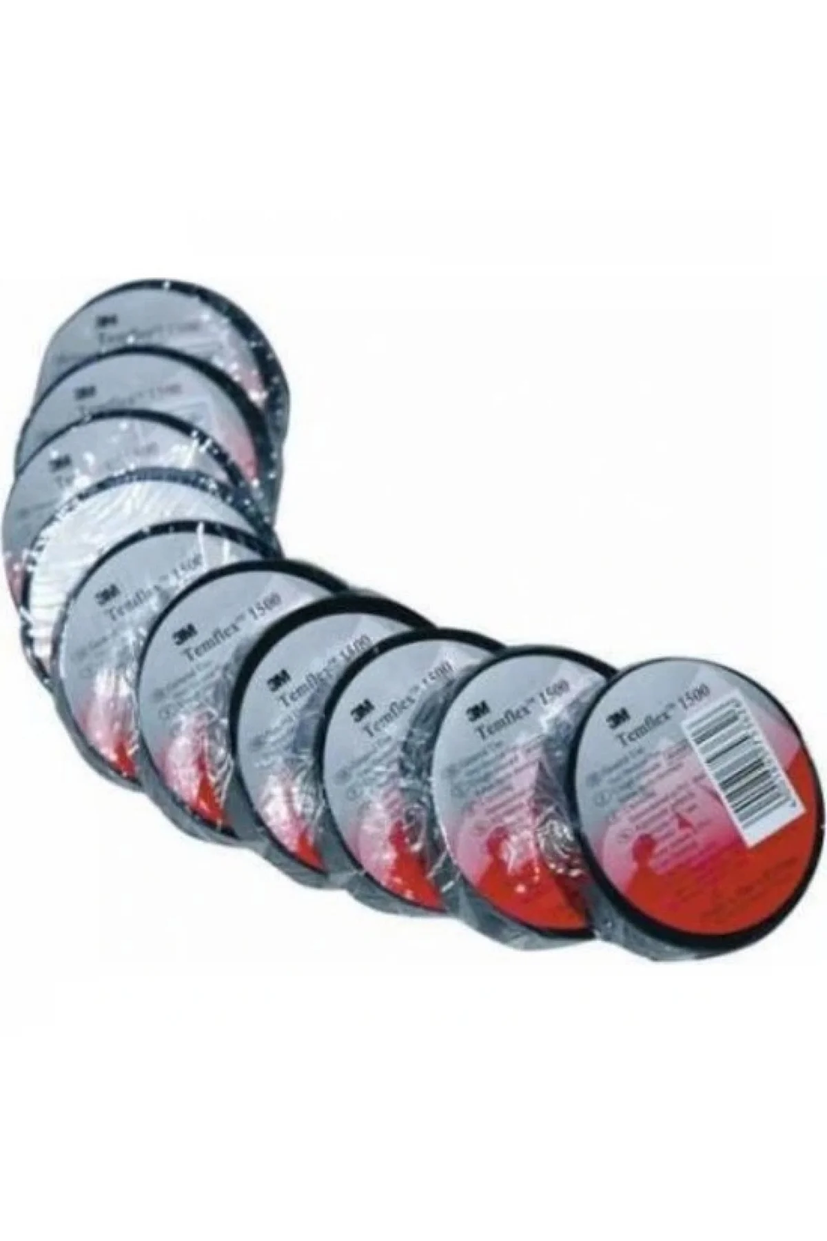 Temflex 1300E Siyah 10'lu Paket Pvc İzole Bant 0.13x19x0.13Mm