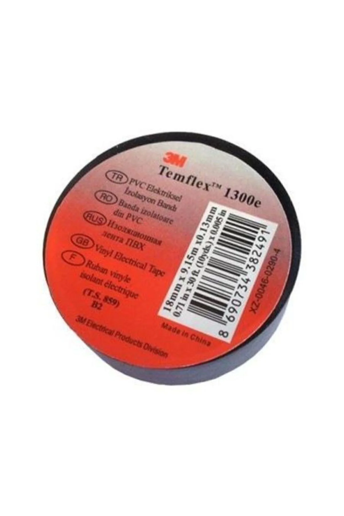 Temflex Izole Elektrik Bandı 500 Adet 18 Mm 9,13 Metre Siyah