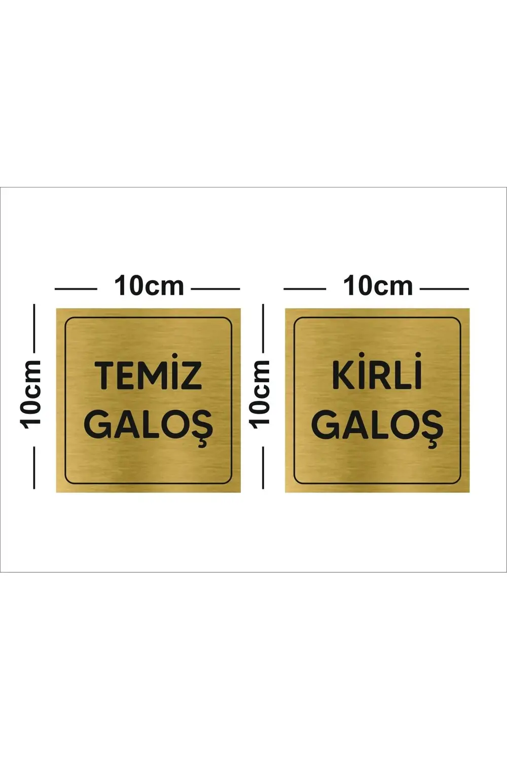 TEMİZ GALOŞ KİRLİ GALOŞ METAL YAZI GOLD RENK ARKASI YAPIŞKANLI (1 Fiyatı, Yorumları ve Özellikleri