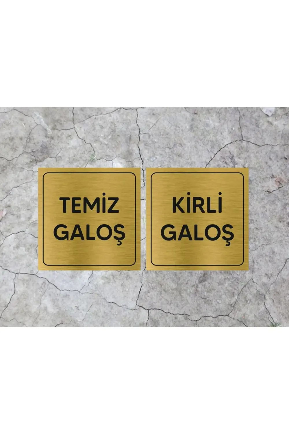 TEMİZ GALOŞ KİRLİ GALOŞ METAL YAZI GOLD RENK ARKASI YAPIŞKANLI (1 Fiyatı, Yorumları ve Özellikleri