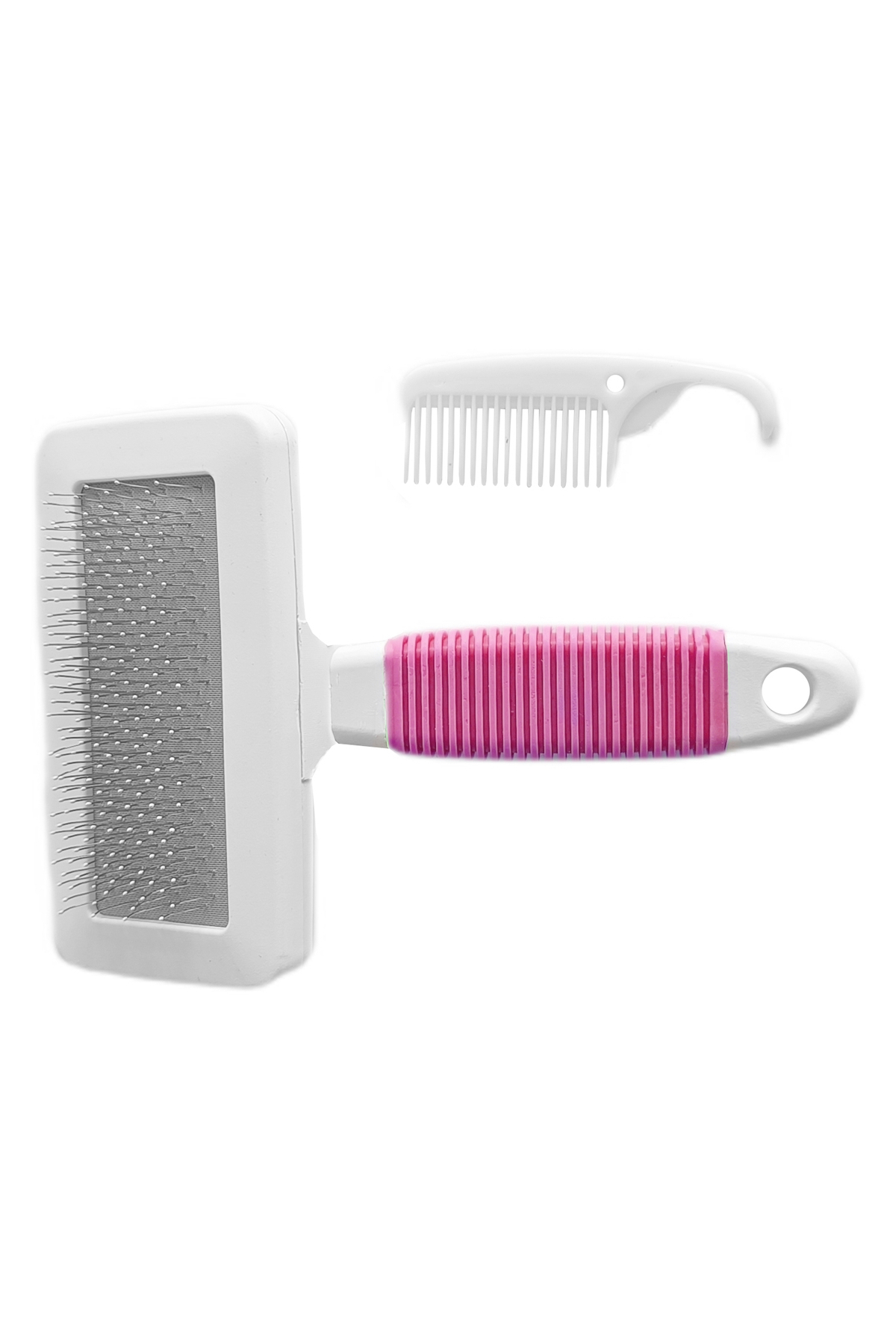 Brcdesing Temizleme Aparatlı Kedi Köpek Tarağı 9.5 Cm-14 Cm Medium Pembe