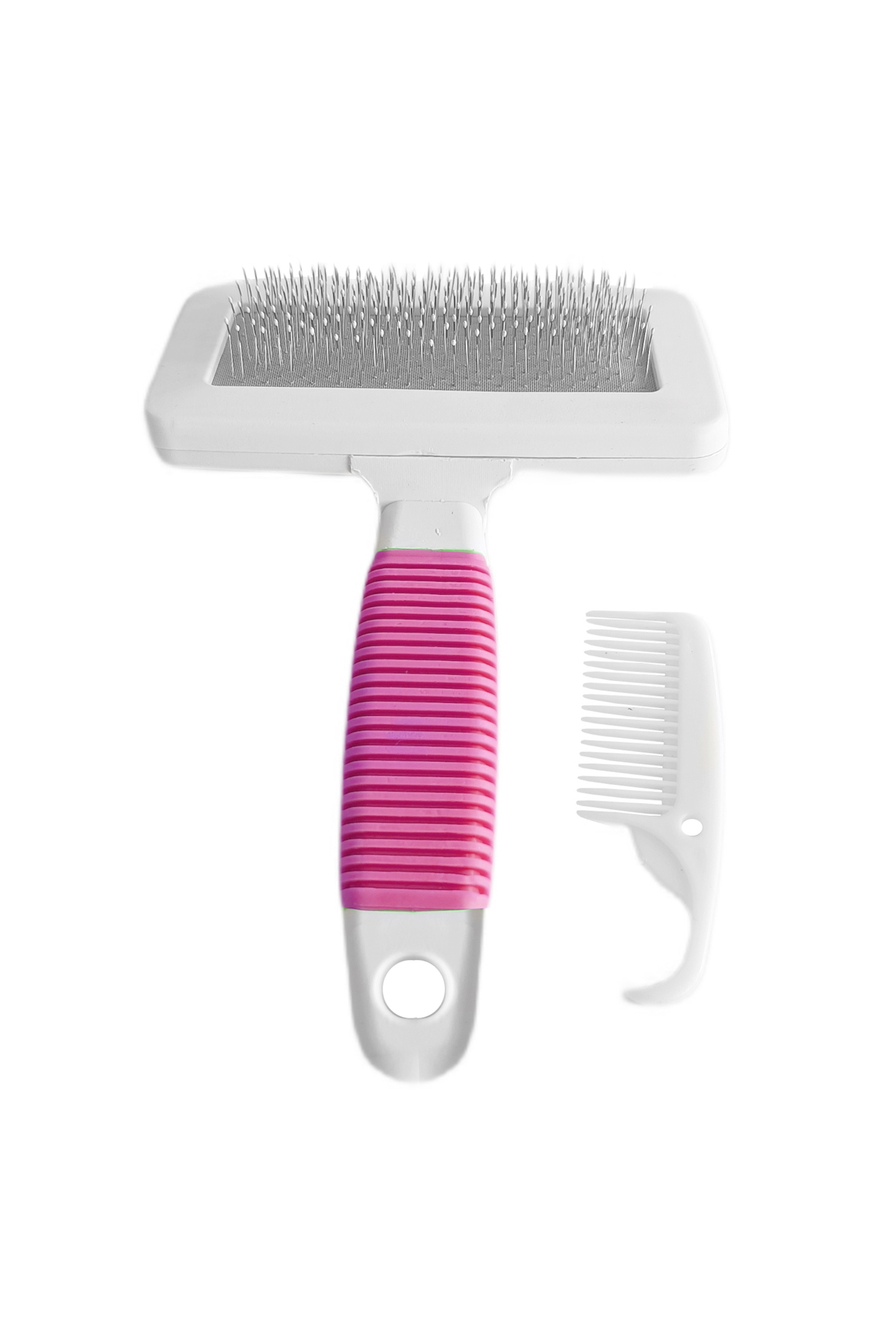 Brcdesing Temizleme Aparatlı Kedi Köpek Tarağı 9.5 Cm-14 Cm Medium Pembe