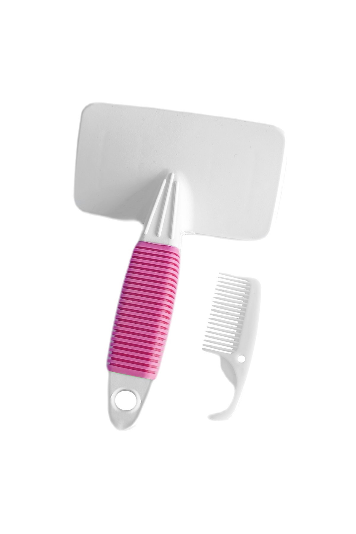 Brcdesing Temizleme Aparatlı Kedi Köpek Tarağı 9.5 Cm-14 Cm Medium Pembe