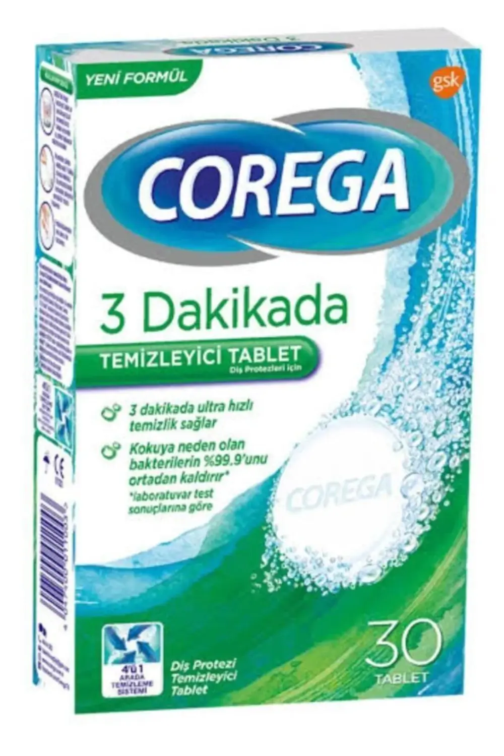 Temizleyici Tablet 30 Adet  3 Dakikada Temizlik