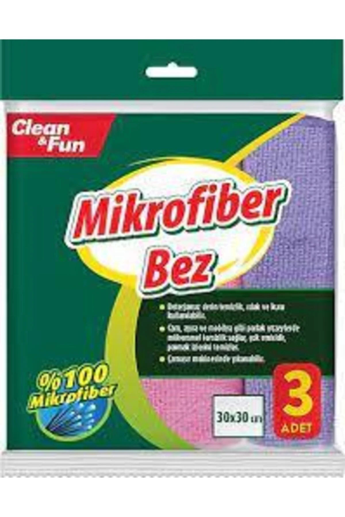 Temizlik Bezi Mf 30x30 Cm 3'lü