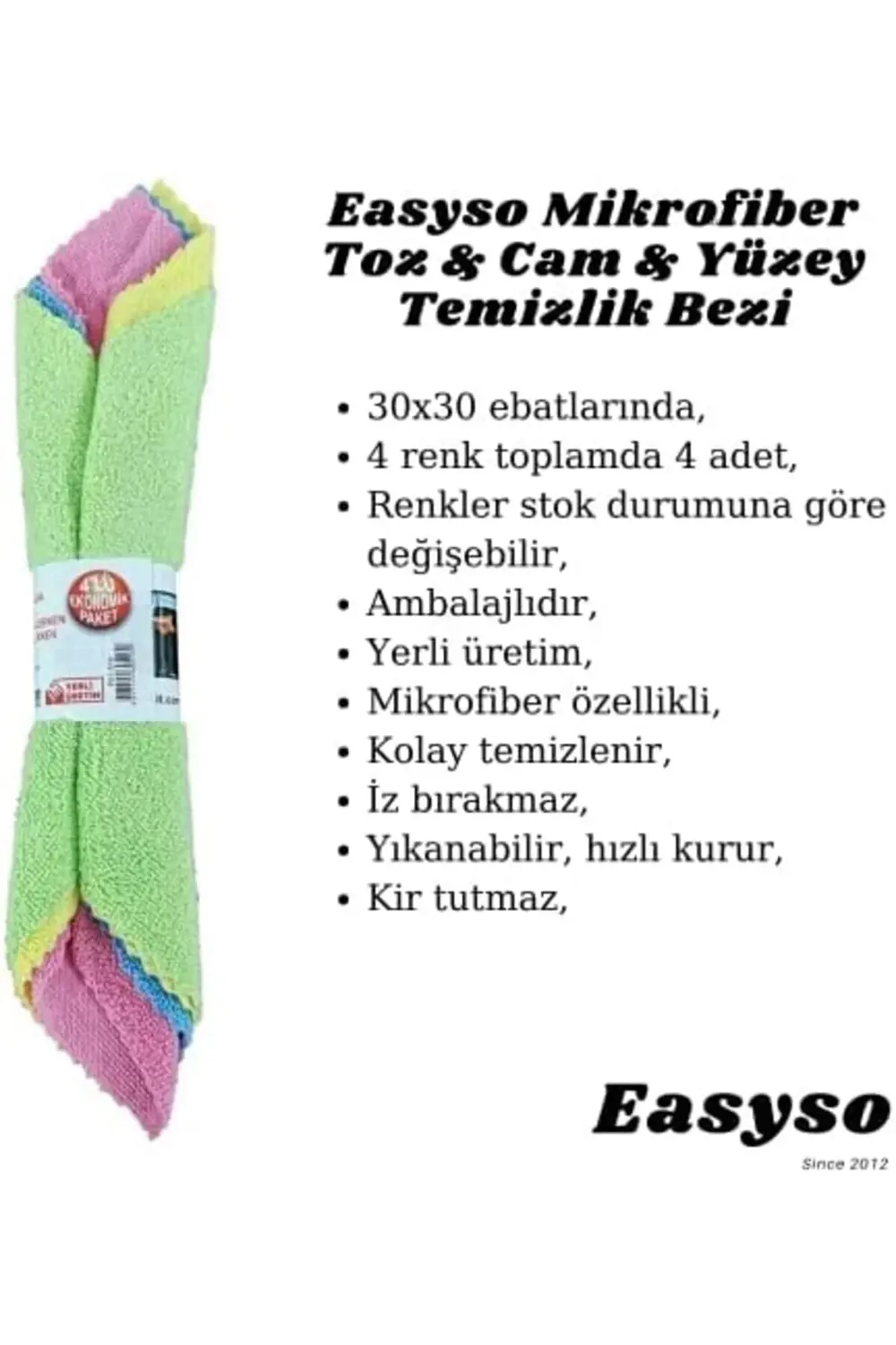 Temizlik Bezleri, Aşındırmaz, Yeniden Kullanılabilir ve Yıkanabil