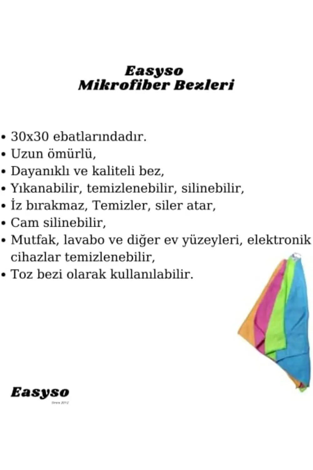 Temizlik Bezleri, Aşındırmaz, Yeniden Kullanılabilir ve Yıkanabil