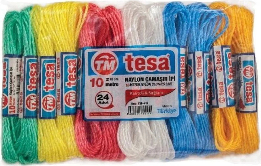 Temsan 10 Metre Naylon Çamaşır İpi 24'lü Diğer