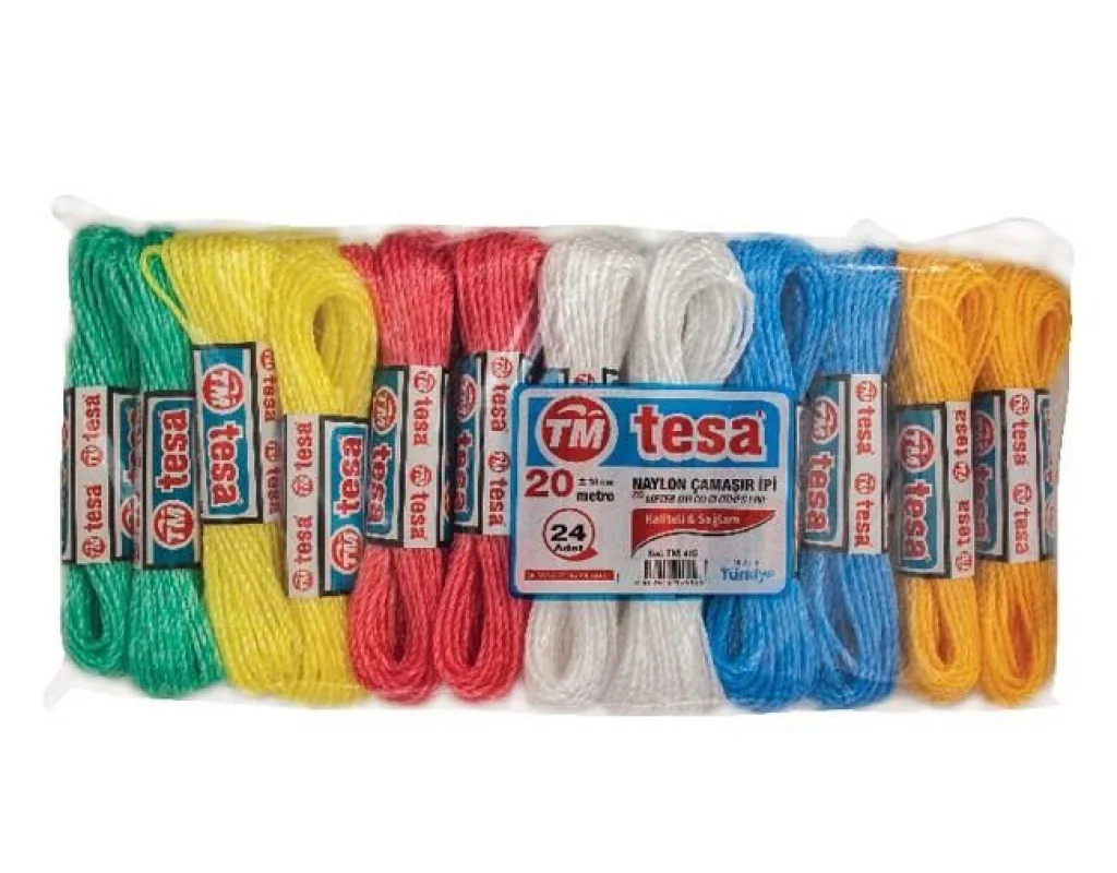 Temsan 20 Metre Naylon Çamaşır İpi 24'lü Diğer