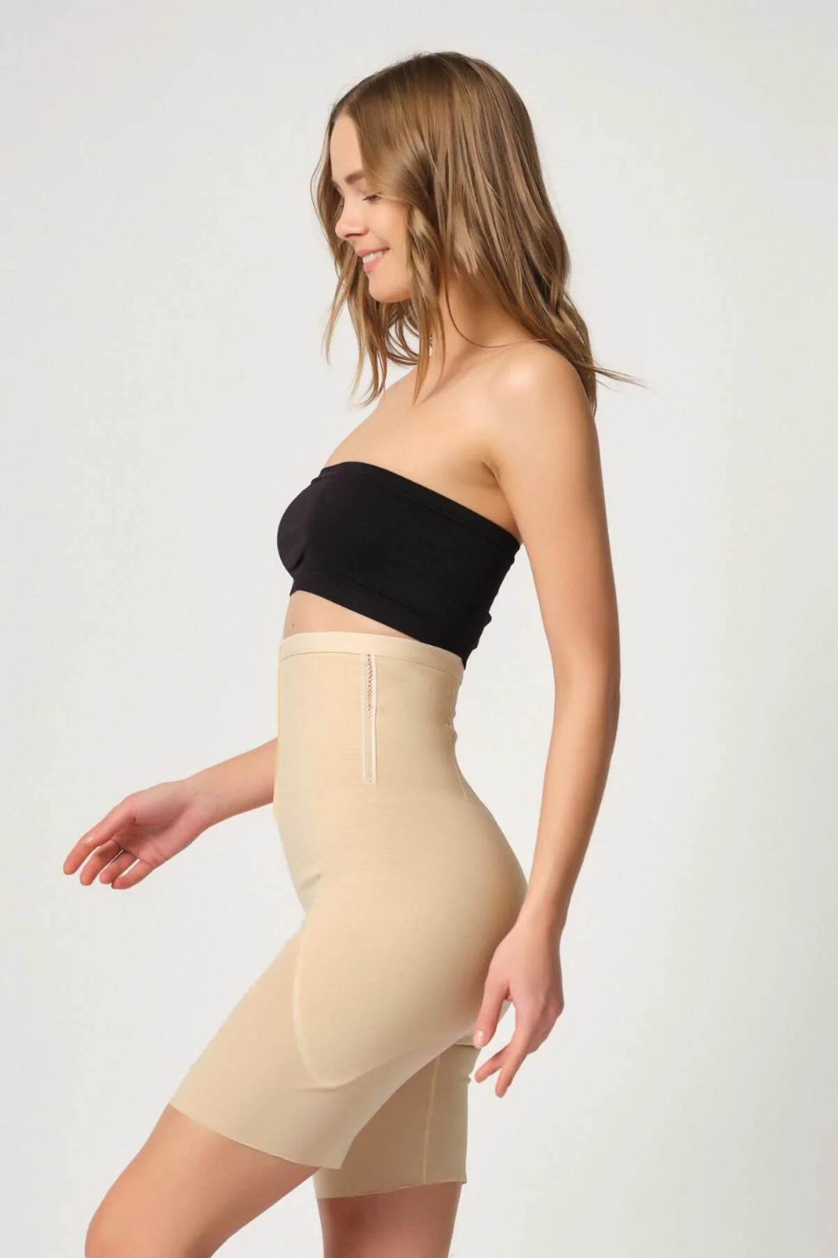 TEN MI 2928 Ön Agraflı Tül Paçalı Lazer Korse