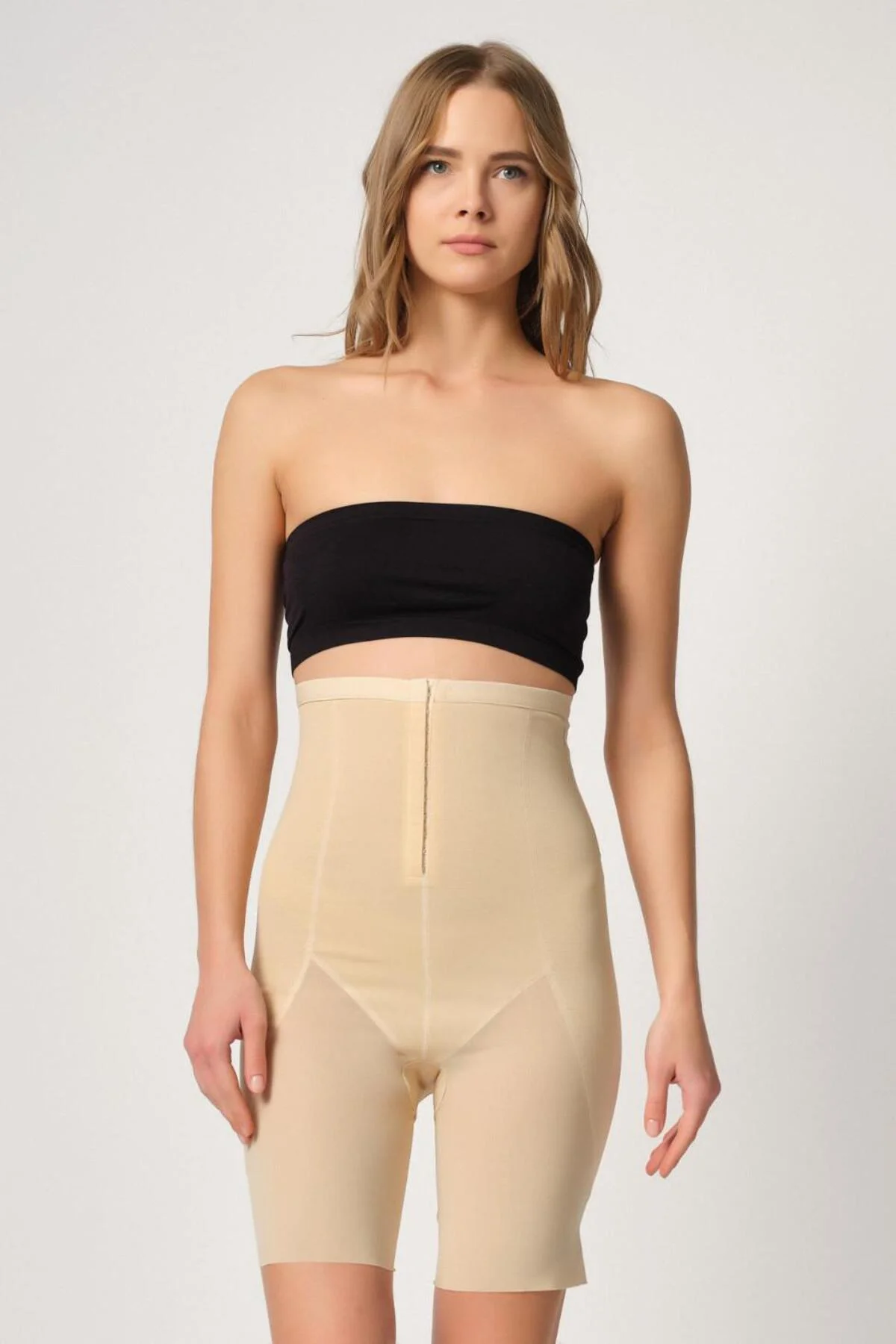 TEN MI 2928 Ön Agraflı Tül Paçalı Lazer Korse