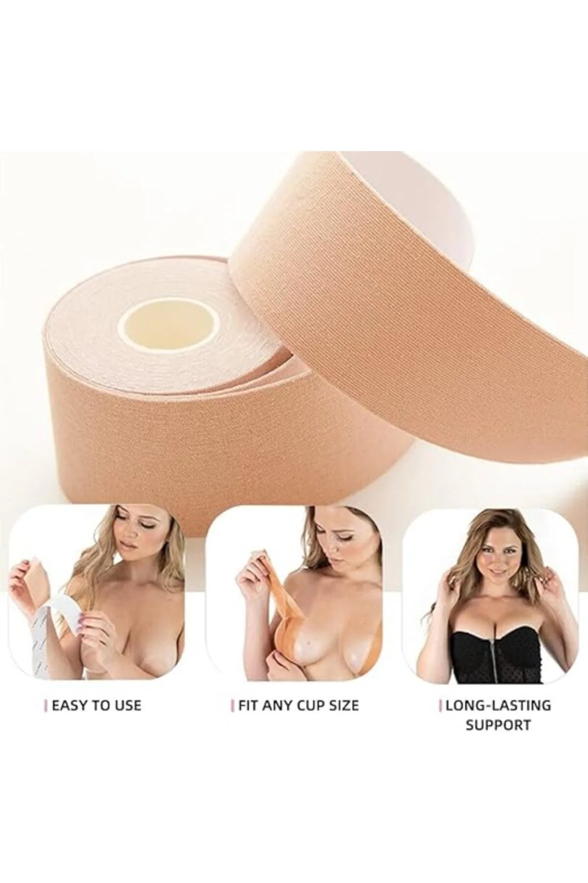 Ten Rengi Göğüs Dikleştirici Bant – Kendinden Yapışkanlı, Kesileb