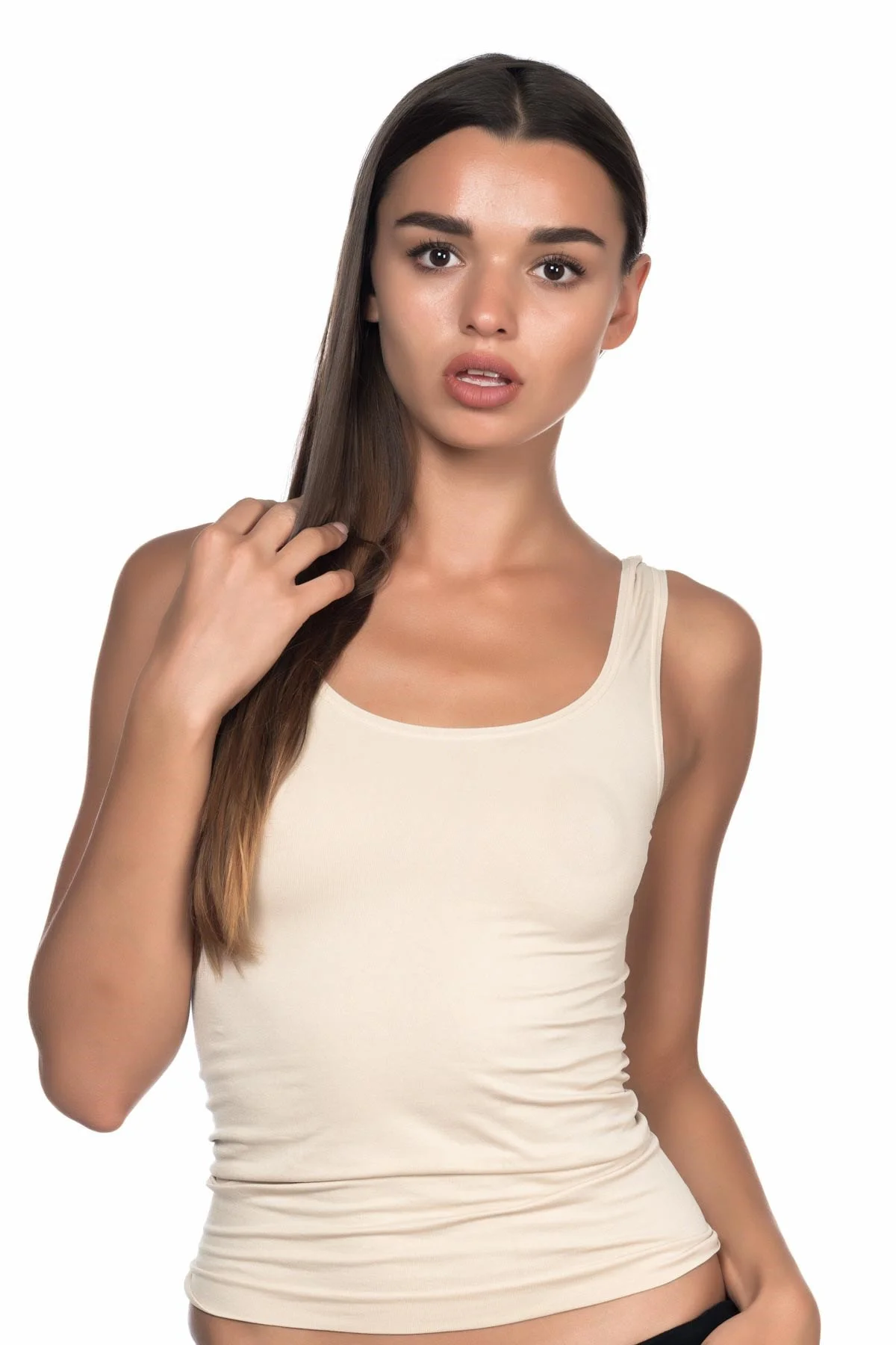 Ten Rengi Soft Kalın Askılı Uzun Atlet 5002