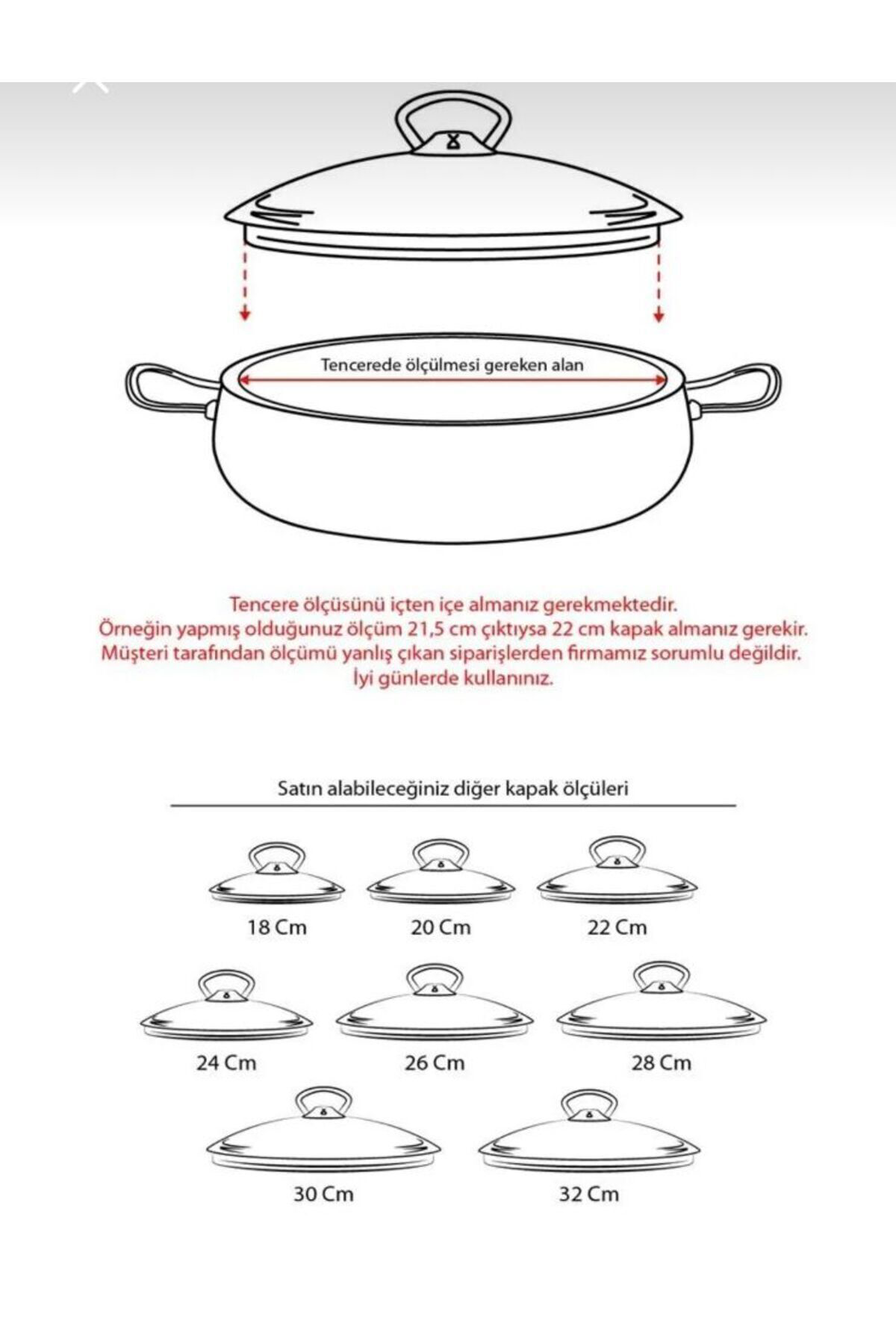 Tencere Sahan Tava Cam Kapağı Buhar Delikli Kapak 20 Cm Cam Kapak
