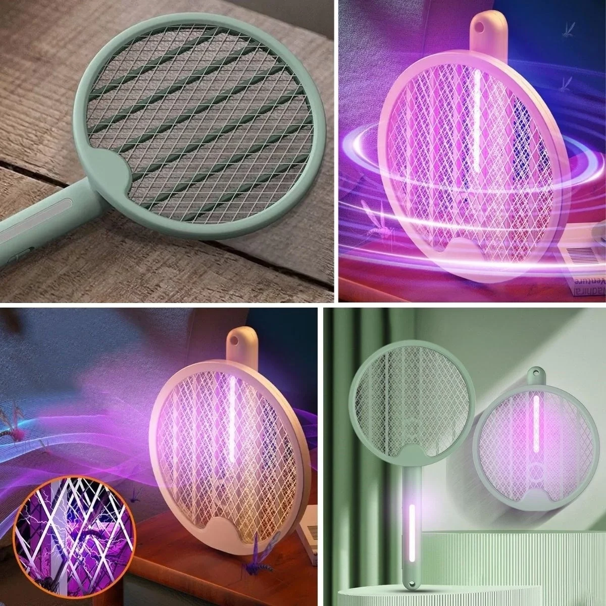 Tenis Raketi Tipi Masaüstü Olabilen Gece Lambalı Sinek Kovucu,öldürücü Raket Tenis Raketi Tipi Masaüstü Olabilen Gece Lambalı Sinek Kovucu,öldürücü Raket