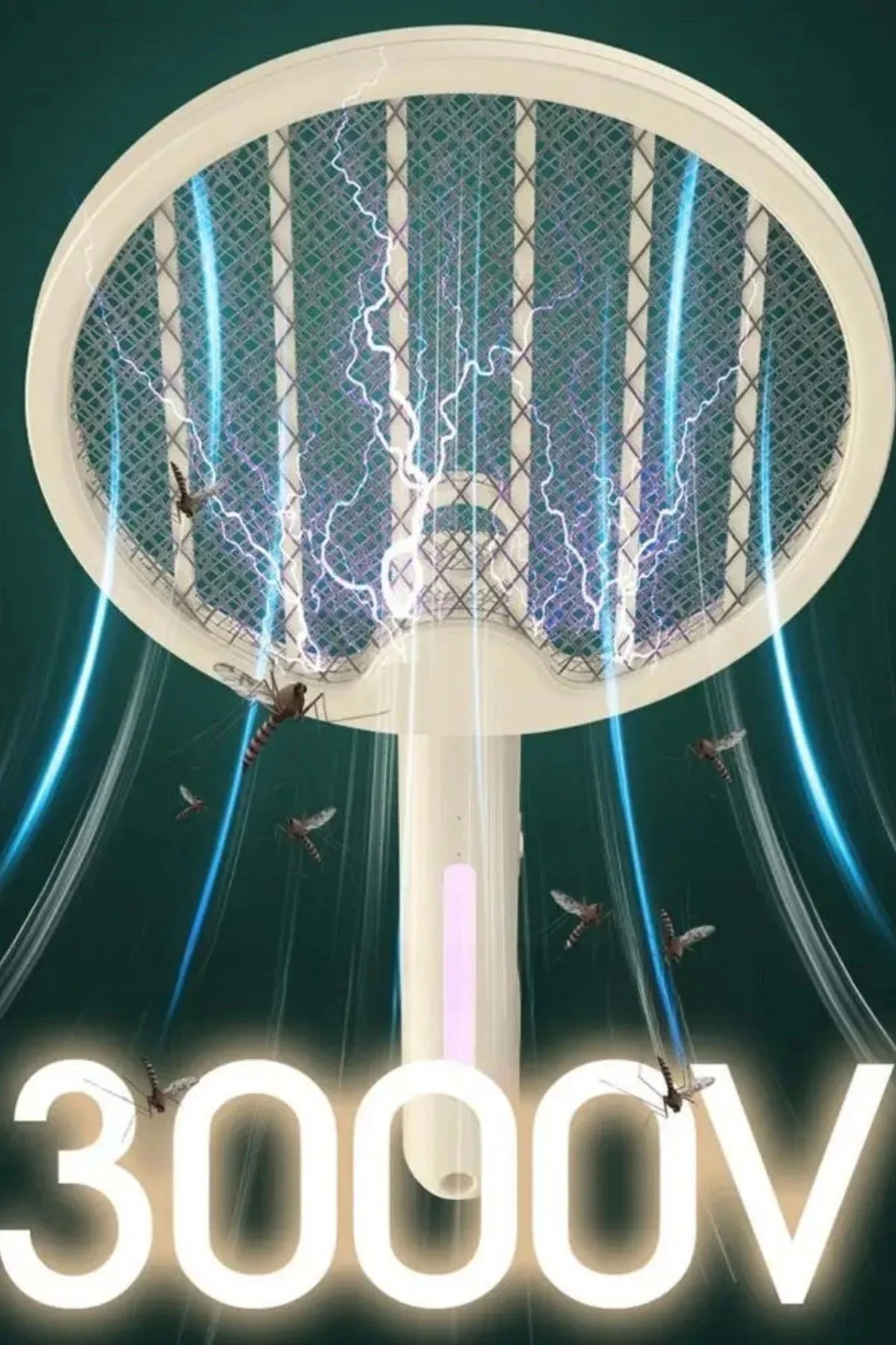 Tenis Raketi Tipi Masaüstü Olabilen Gece Lambalı Sinek Kovucu,öld