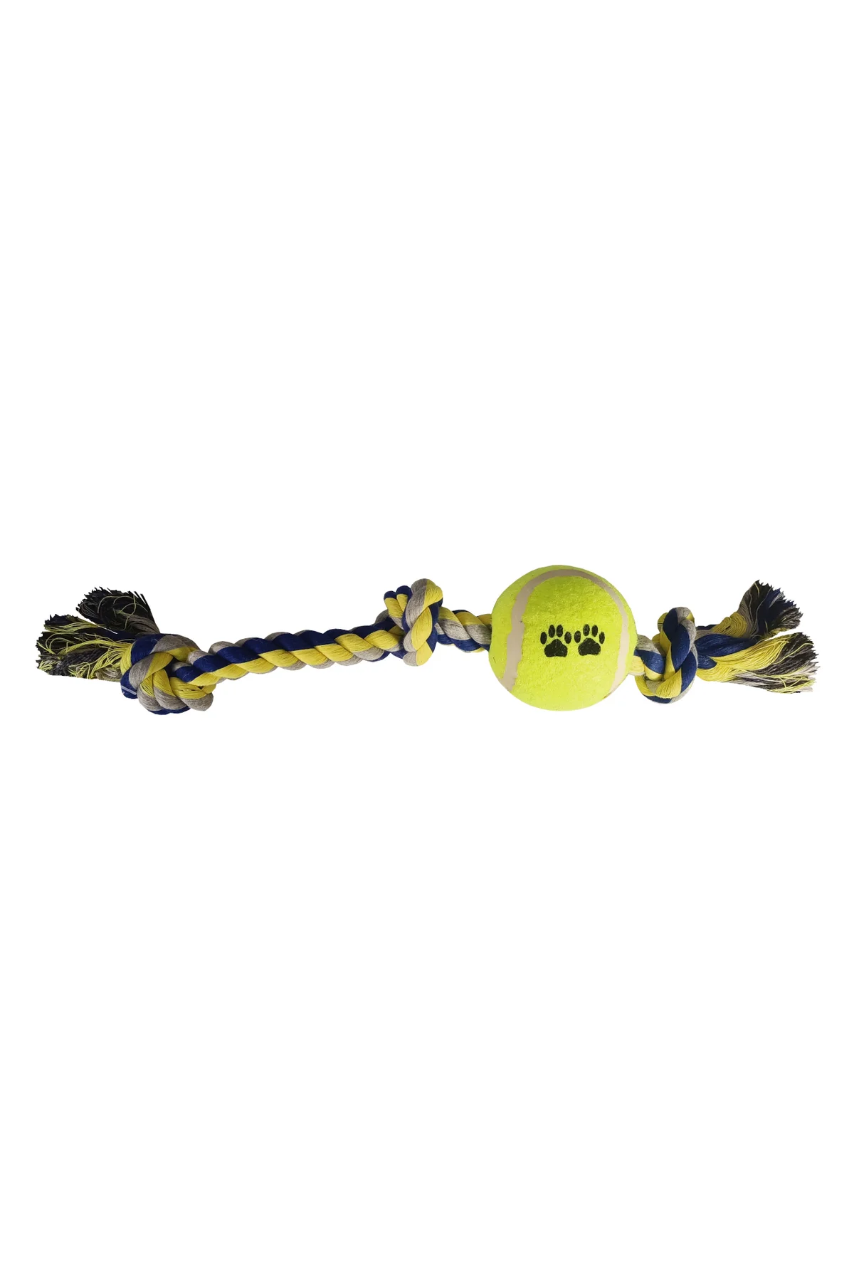 Tenis Toplu Uzun Düğümlü Köpek Diş İpi 7-40 cm Mavi