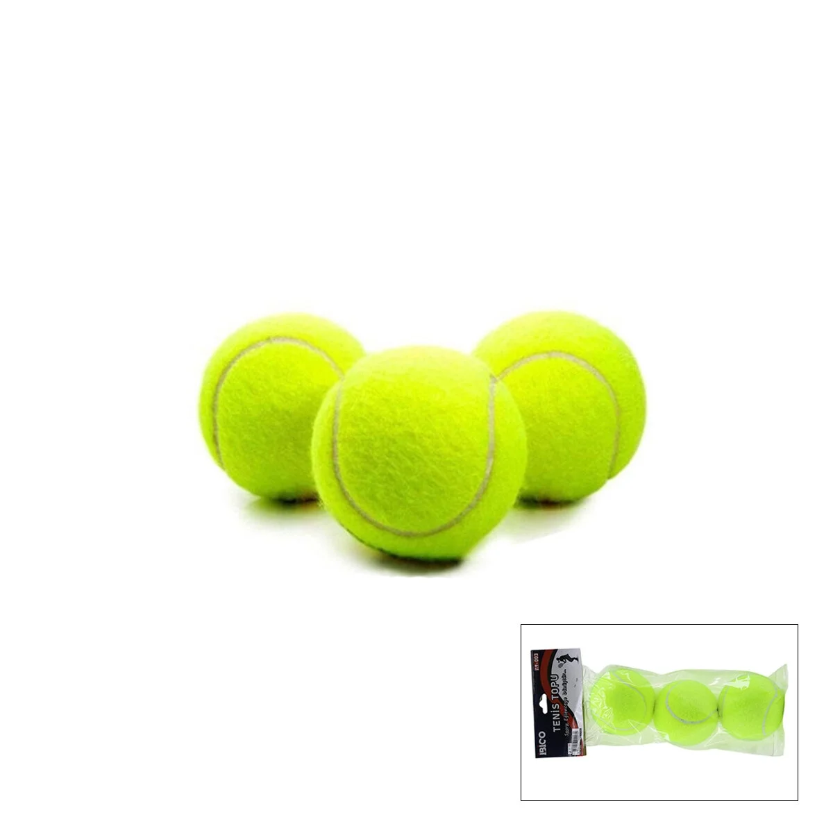 Tenis Topu Seti - 3'lü Paket - Dayanıklı Top