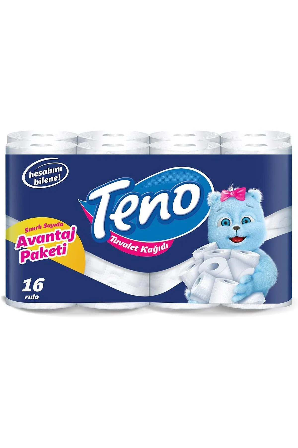 Teno Tuvalet Kağıdı Ultra 2 Katlı Beyaz (1 x 16 Adet)