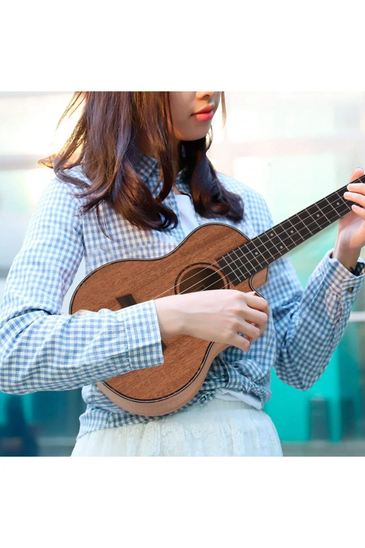 Tenor Akustik 26 inç Ukulele 4 Telli Gitar Müzik Aleti