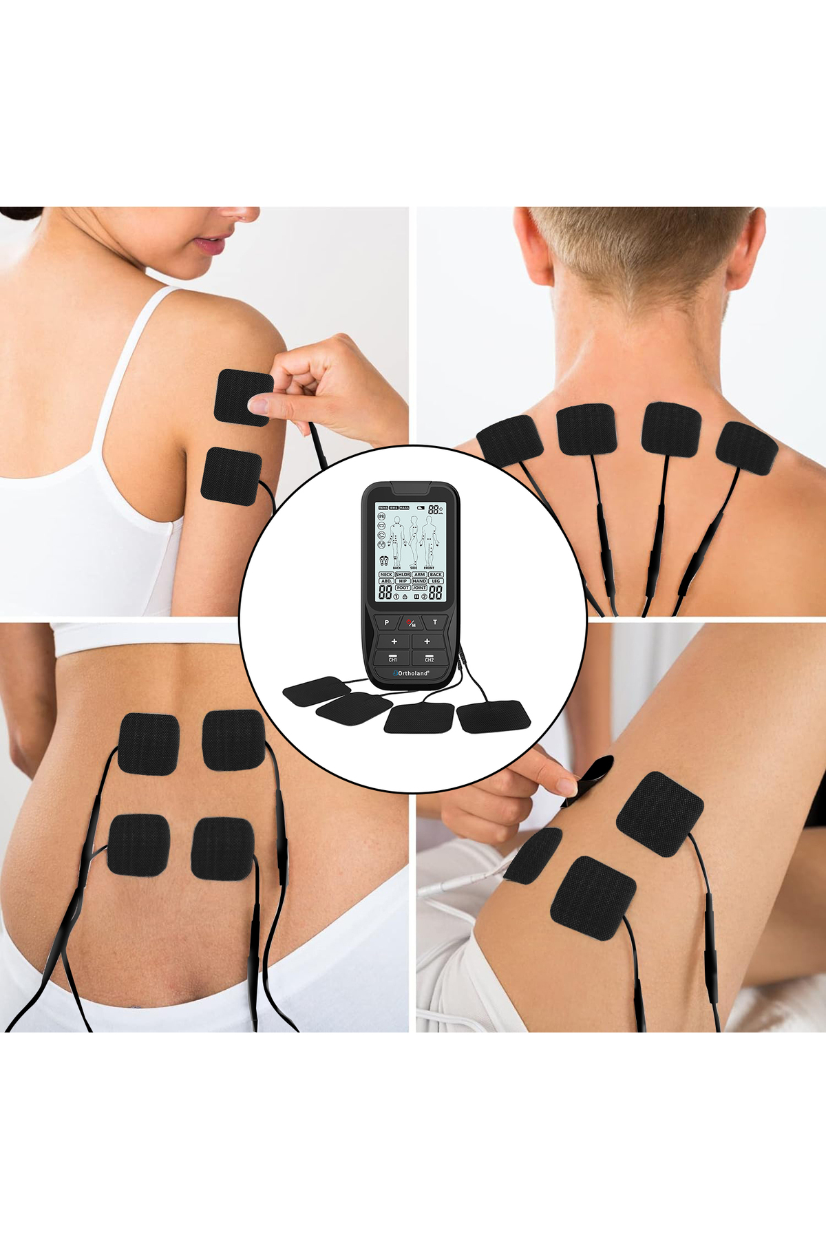 Ortholand Tens Ems Masaj Cihazı 2 Kanallı Bataryalı Portatif Fizik Tedavi C