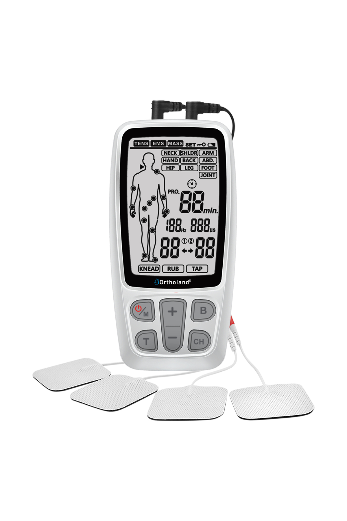 Tens Ems Masaj Cihazı 2 Kanallı Portatif Fizik Tedavi Cihazı