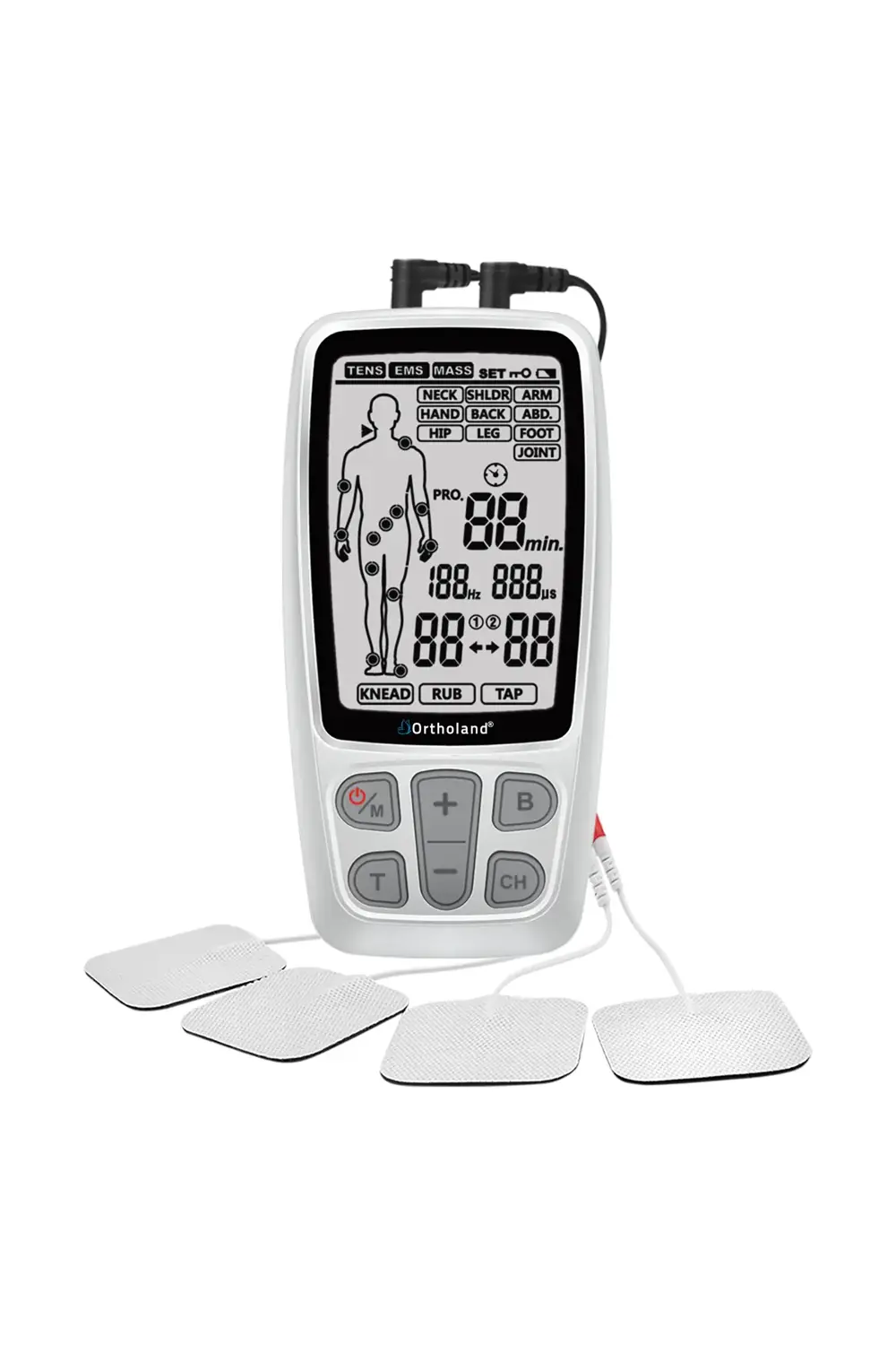 Tens Ems Masaj Cihazı 2 Kanallı Portatif Fizik Tedavi Cihazı