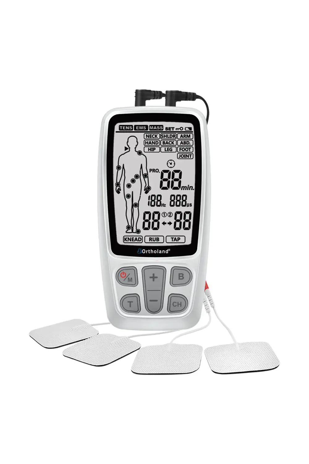 Tens Ems Masaj Cihazı 2 Kanallı Portatif Fizik Tedavi Cihazı