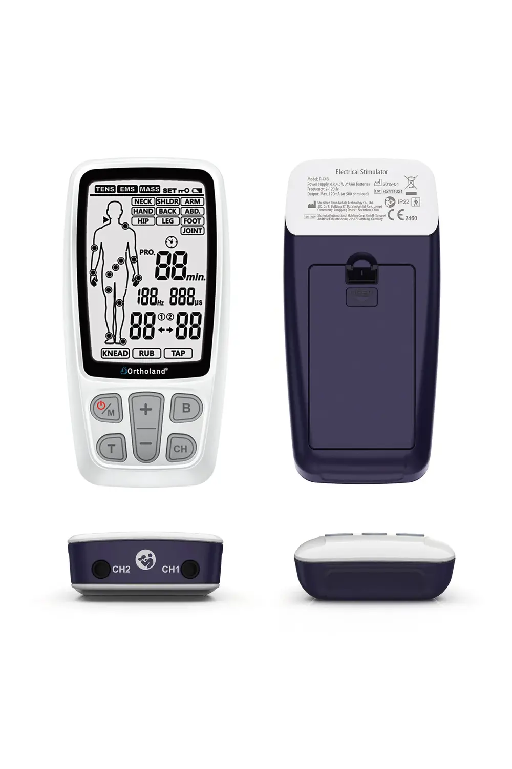 Tens Ems Masaj Cihazı 2 Kanallı Portatif Fizik Tedavi Cihazı