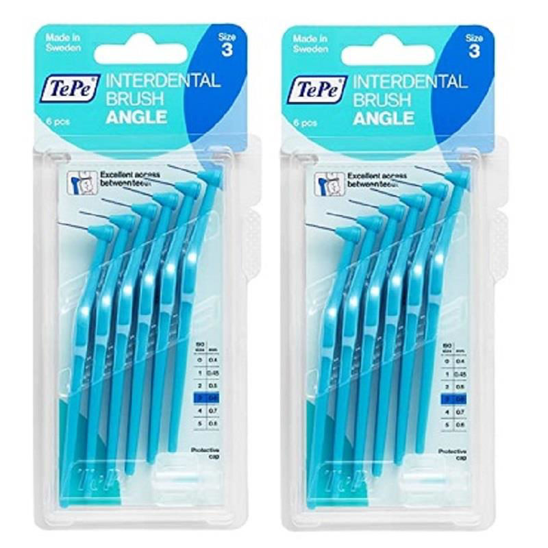 Tepe Angle Saplı Arayüz Fırçası 6 Lı Mavi 0,6 Mm | 2 Adet