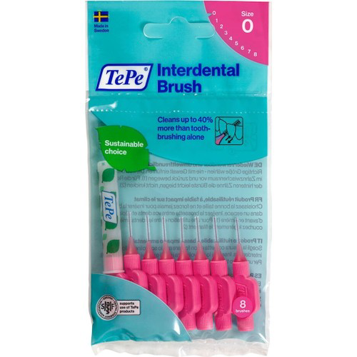 Tepe Arayüz Fırçası Pembe 0.4mm 8'li T101