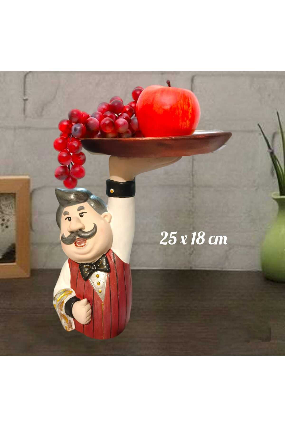 Tepsili Şef Garson Polyester Sunumluk & Biblo