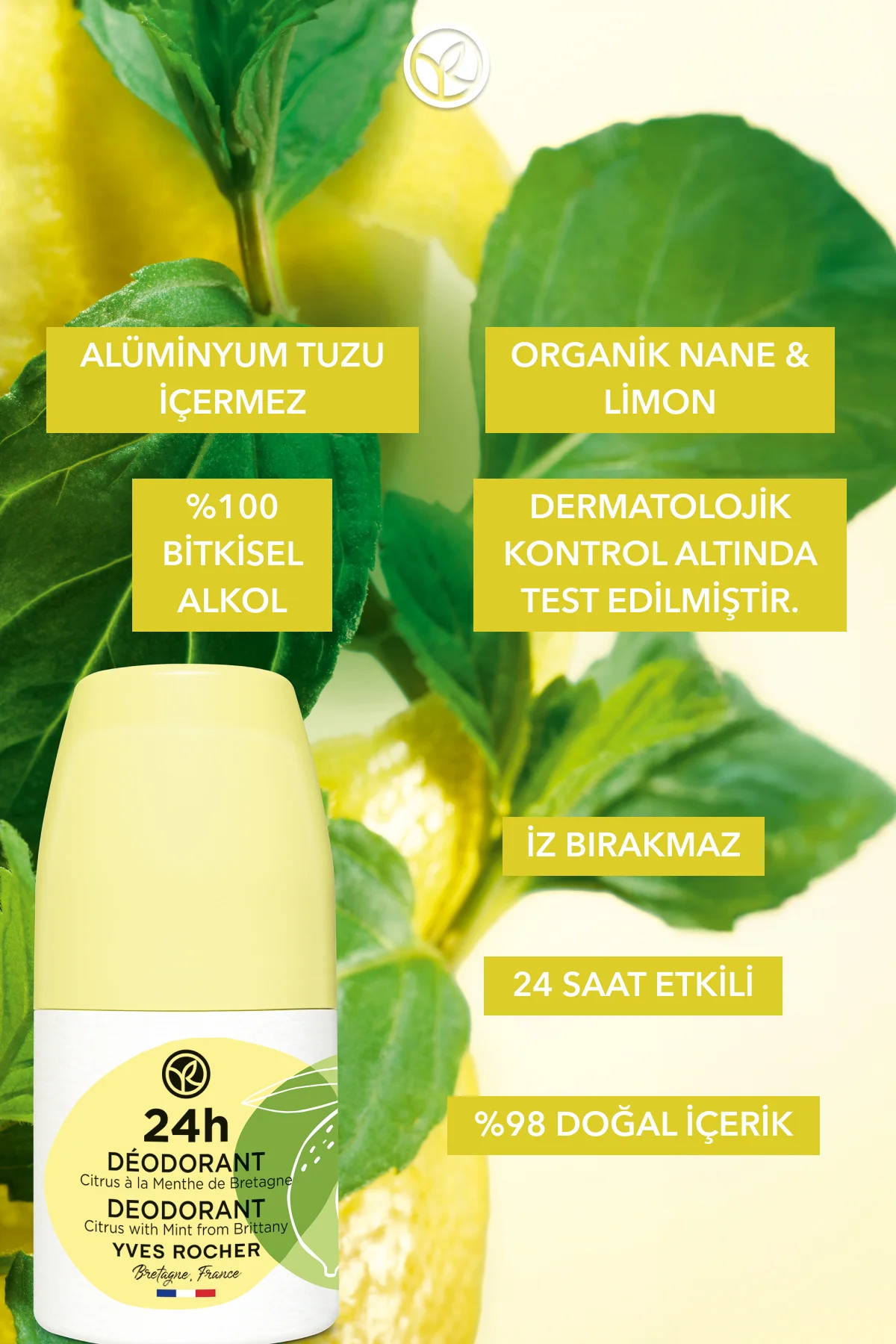 Ter Kokusu Önleyici 24 Saat Etkili Kadın-Erkek Roll-On Deodorant-
