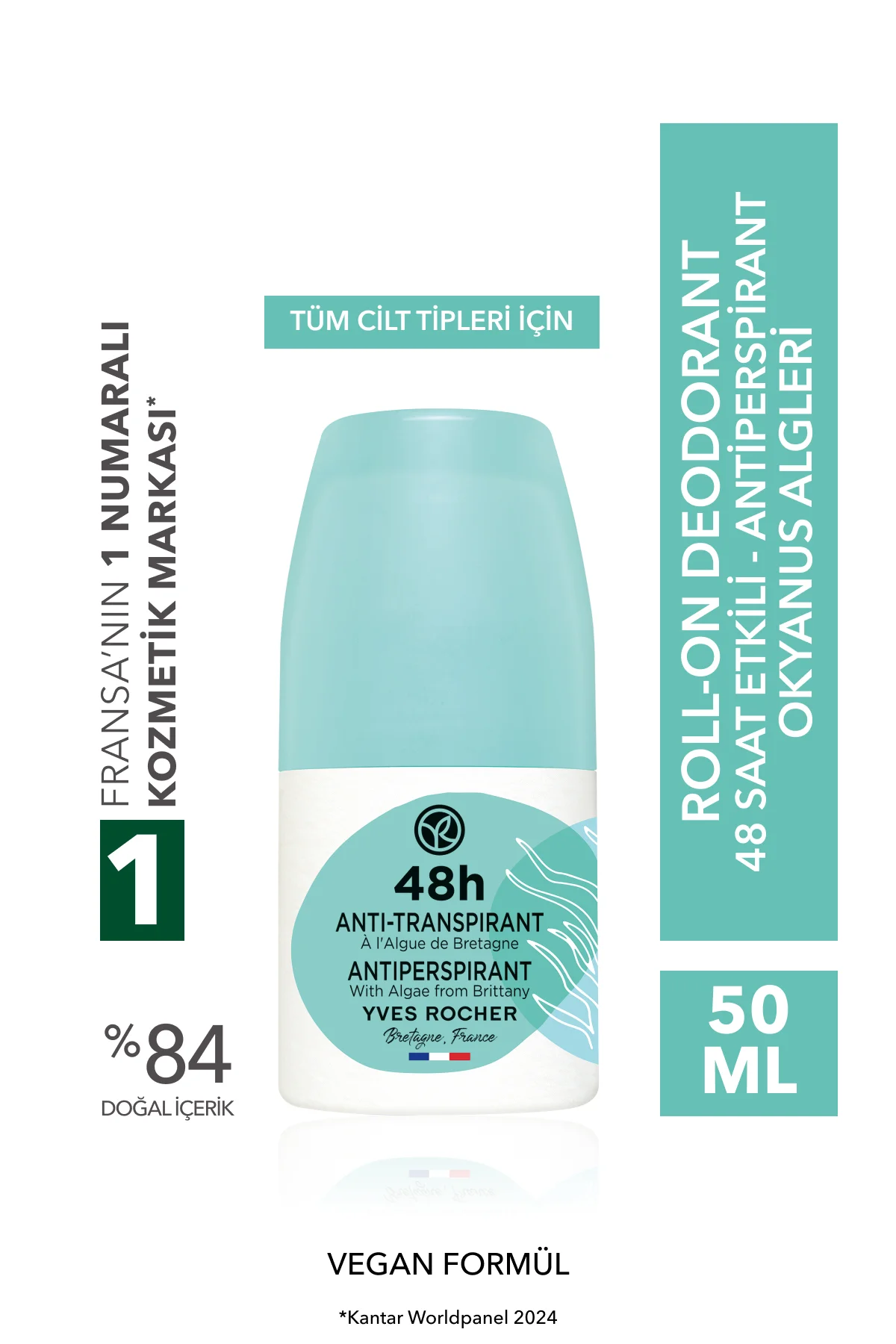 Ter Önleyici 48 saat etkili Kadın-Erkek Antiperspirant Roll-On - 