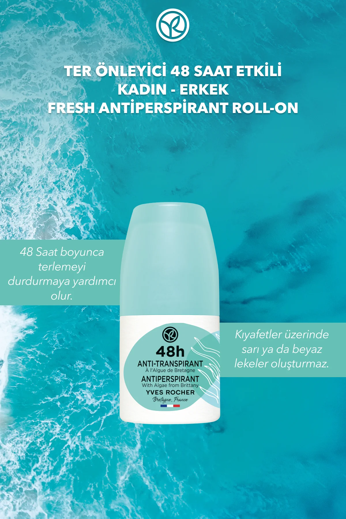 Ter Önleyici 48 saat etkili Kadın-Erkek Antiperspirant Roll-On - 
