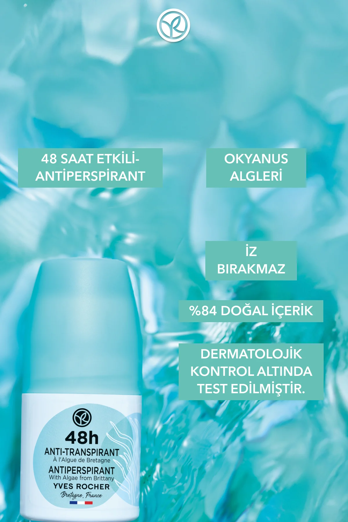 Ter Önleyici 48 saat etkili Kadın-Erkek Antiperspirant Roll-On - 