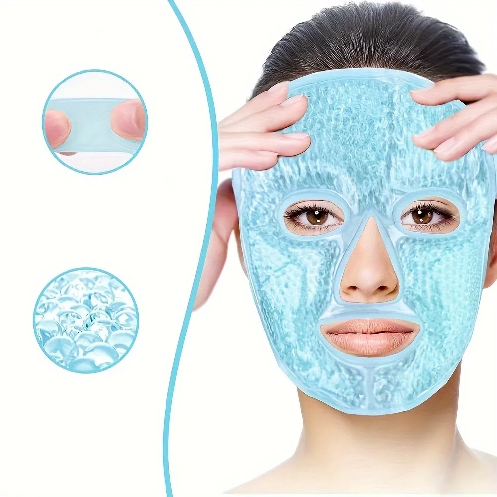 Terapi Jel Yüz Maskesi Soğuk Ve Sıcak Boncuklu Ayarlanabilir Mask
