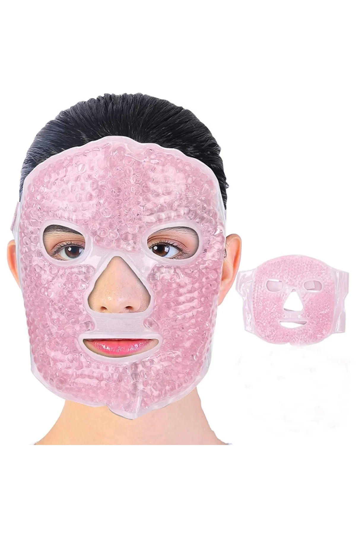 Terapi Jel Yüz Maskesi Soğuk Ve Sıcak Boncuklu Ayarlanabilir Mask