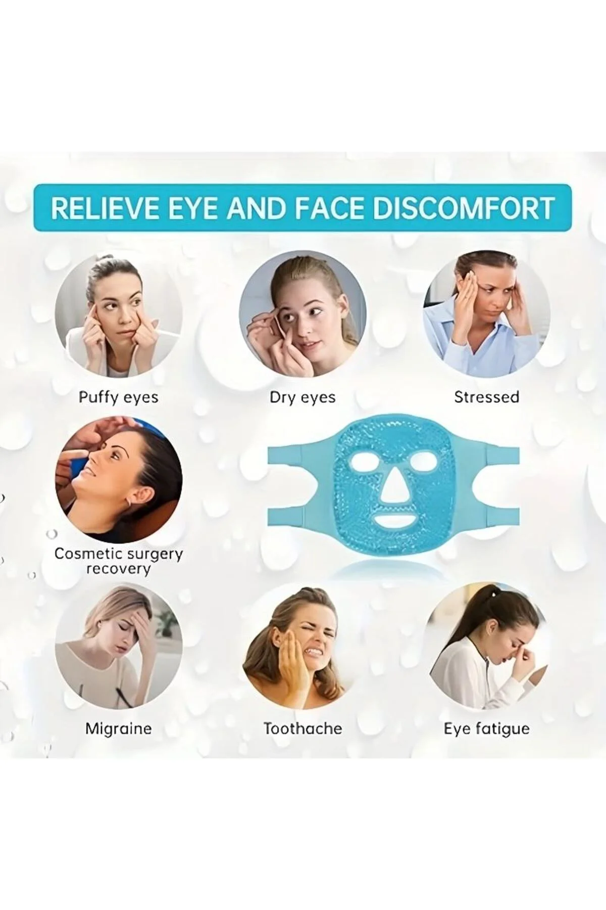 Terapi Jel Yüz Maskesi Soğuk Ve Sıcak Boncuklu Ayarlanabilir Mask Terapi Jel Yüz Maskesi Soğuk Ve Sıcak Boncuklu Ayarlanabilir Mask