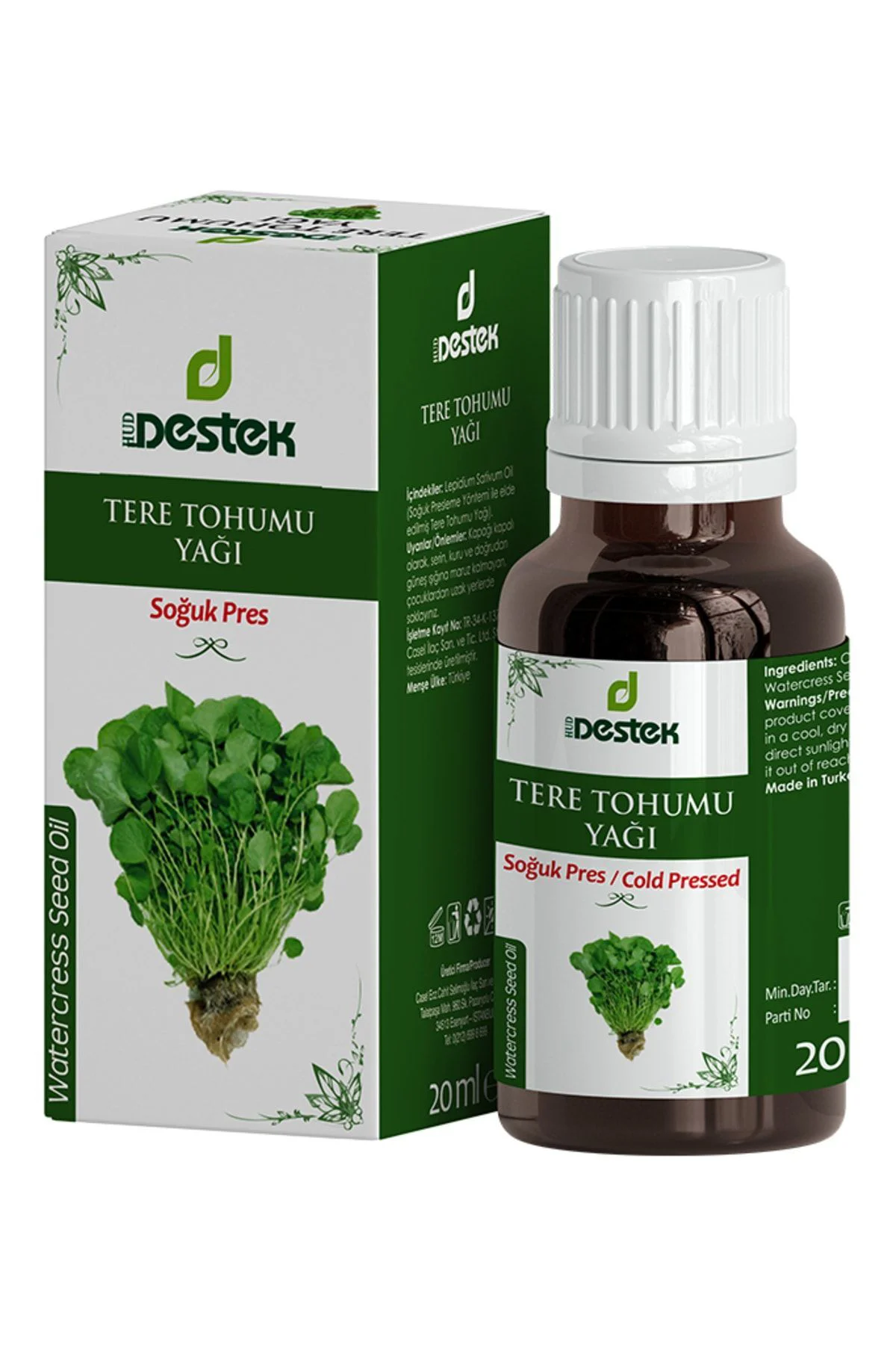 Tere Tohumu Yağı Soğuk Pres 20 ml