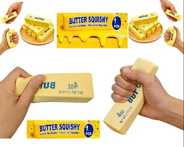 Tereyağ Squish Butter Sukuşi Oyuncak Yumuşak Sıkılabilir Squishy - 1 Adet