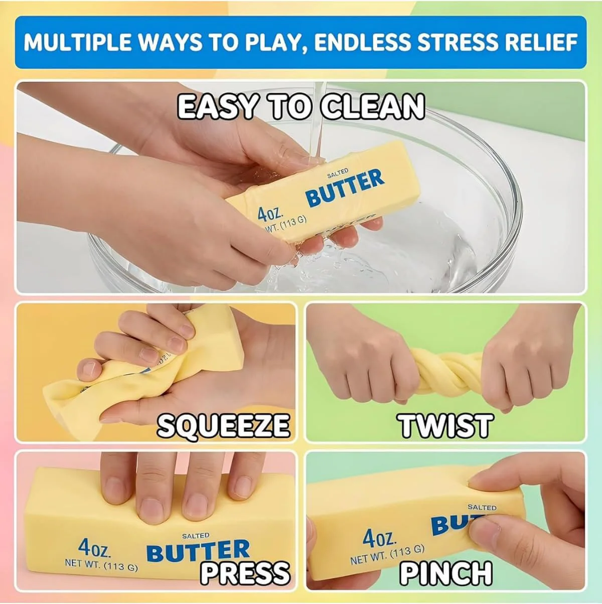 Tereyağ Squish Butter Sukuşi Oyuncak Yumuşak Sıkılabilir Squishy - 1 Adet