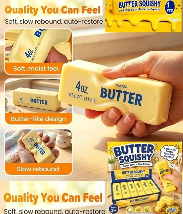 Tereyağ Squish Butter Sukuşi Oyuncak Yumuşak Sıkılabilir Squishy - 1 Adet